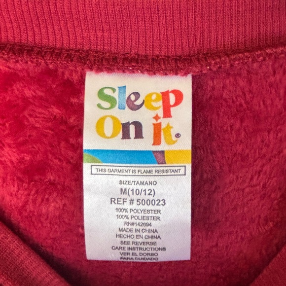 NWT Sleep On It Fleece Pajama Set in Berry - Picture 6 of 11